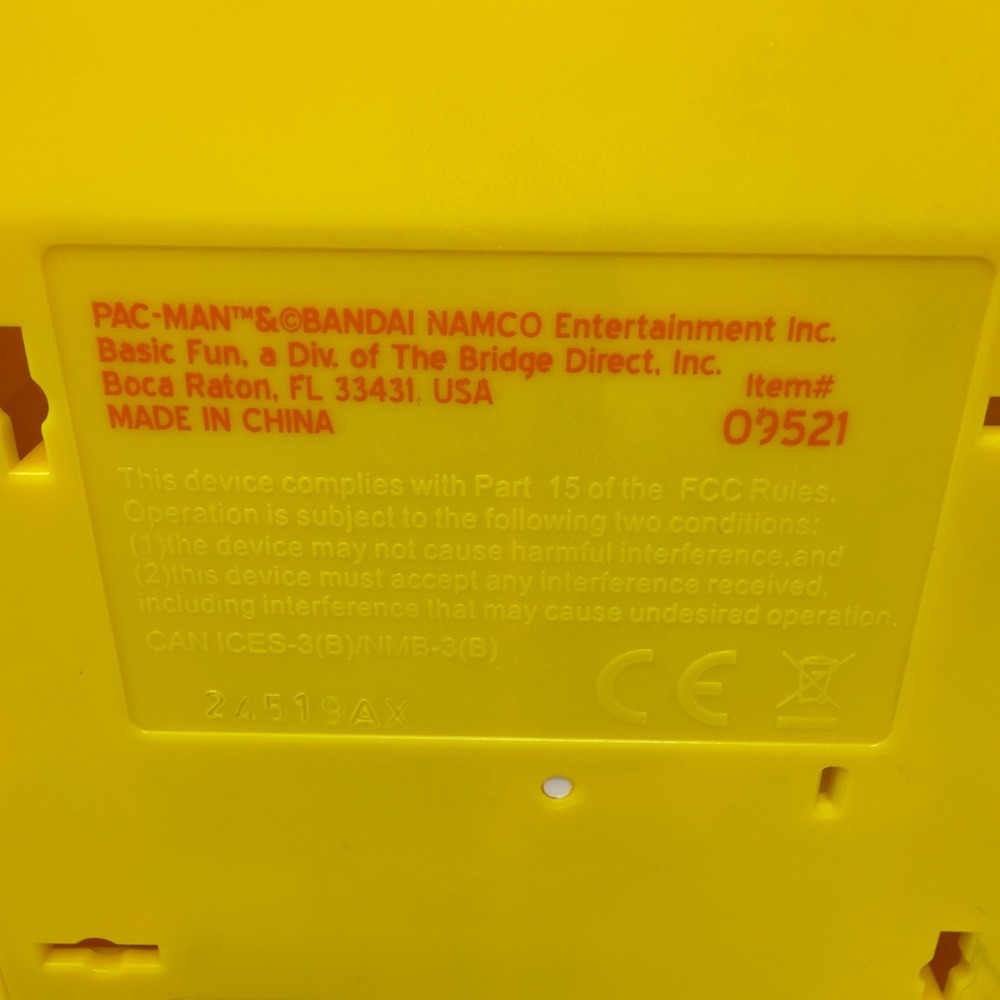 Pac-Man Mini Arcade Game Basic Fun Retro LCD Handheld Tested Working Yellow - Picture 7 of 7